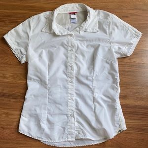The North Face Vapor Wick ivory button down shirt